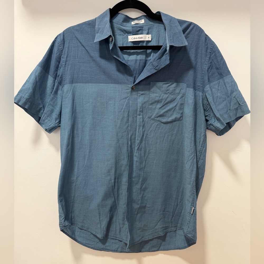 Calvin Klein Denim Blue Cotton Top